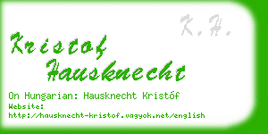 kristof hausknecht business card
